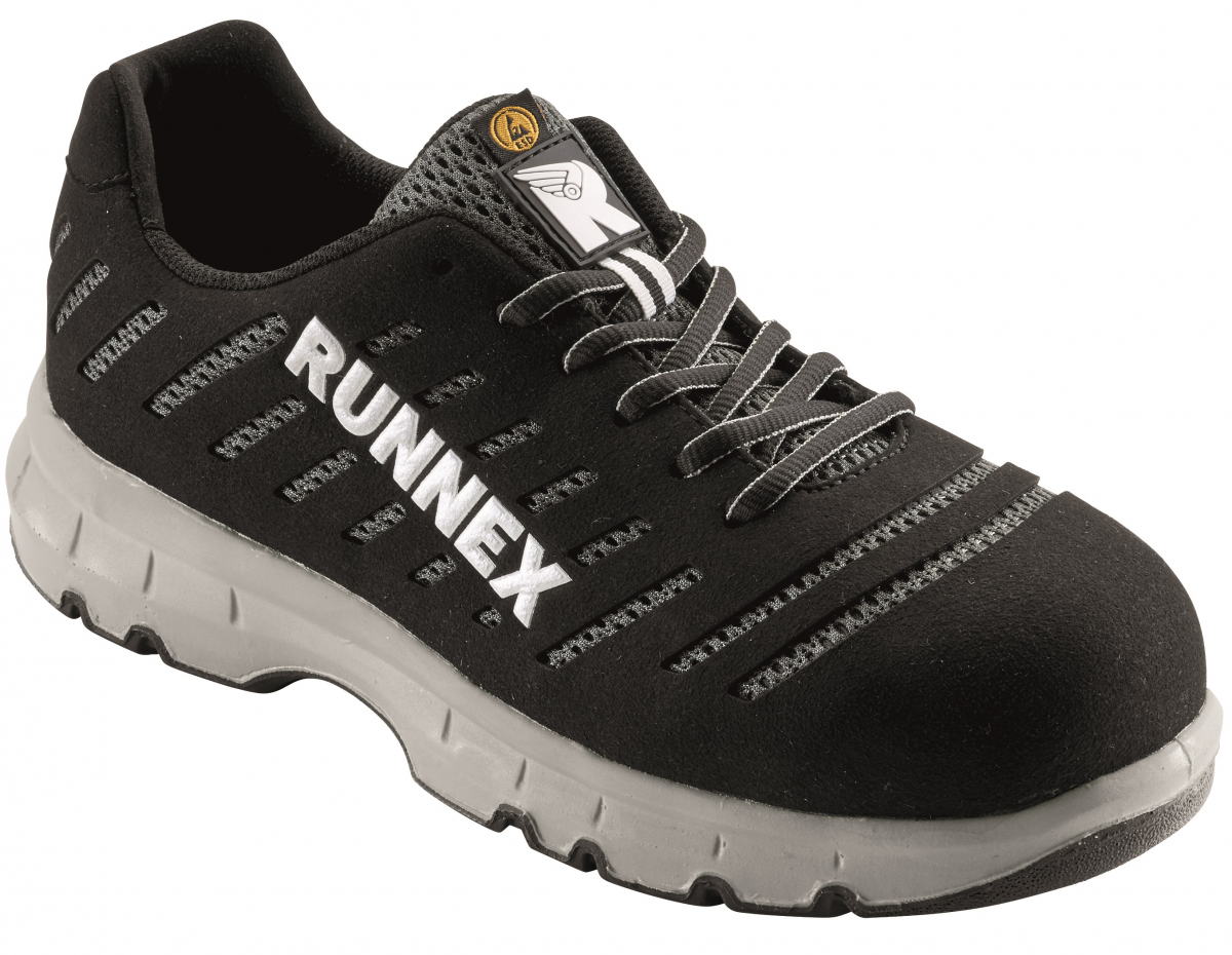 BIG-ruNNex-S1P-Sicherheitsschnürschuhe, FlexStar, ESD, schwarz/weiss