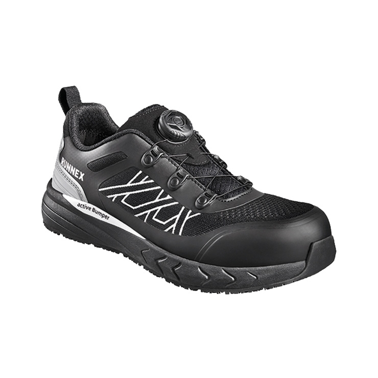 BIG-ruNNex-S1P, Damen-Sicherheitshalbschuhe, GirlStar, schwarz/weiß/grau