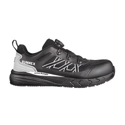 BIG-ruNNex-S1P, Damen-Sicherheitshalbschuhe, GirlStar, schwarz/weiß/grau