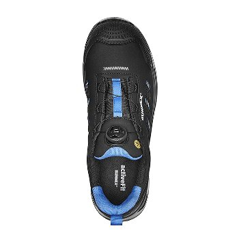 RUNNEX® S1PS-ESD-Sicherheitshalbschuhe atop ActionStar, schwarz/blau