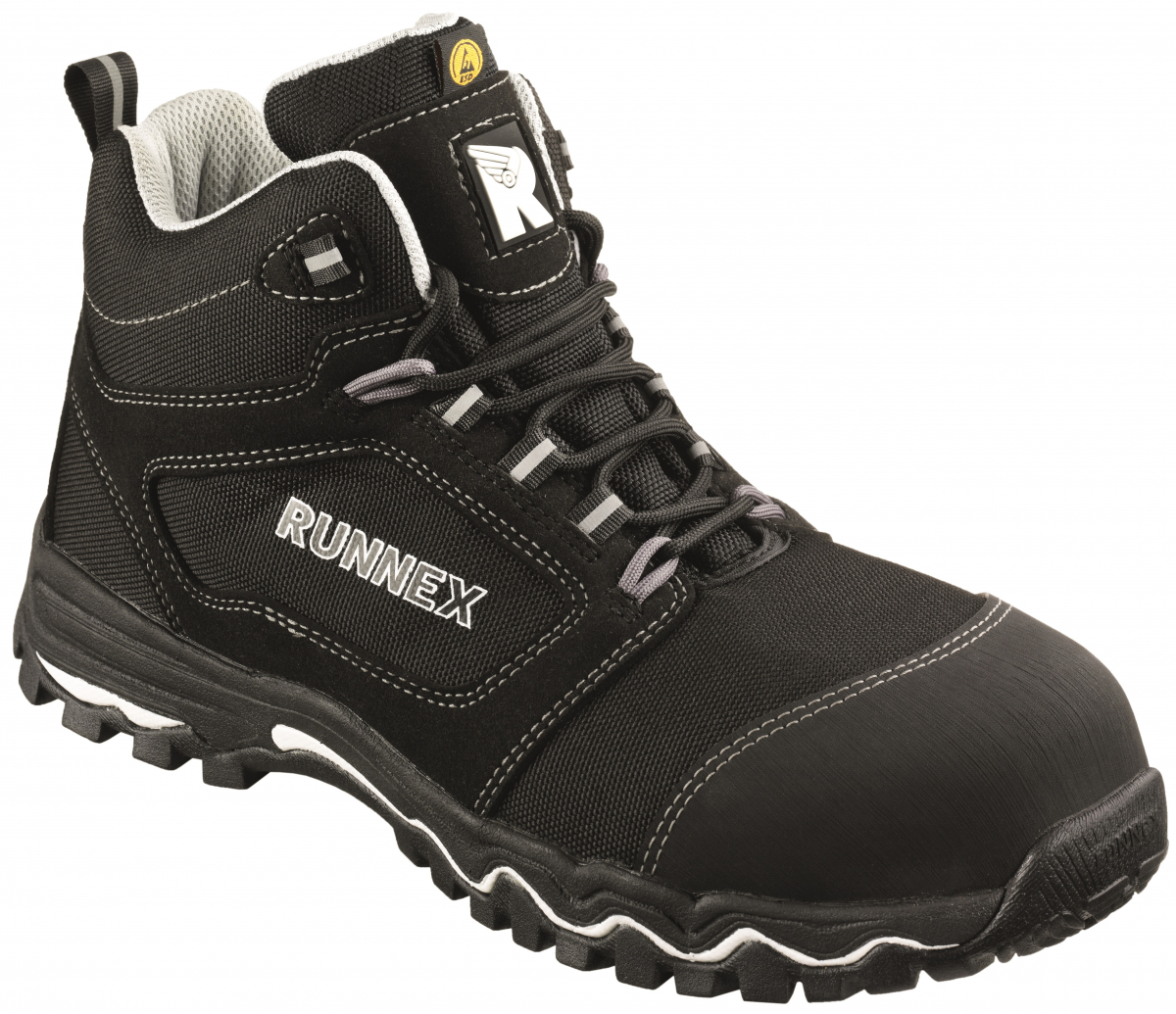 BIG-ruNNex-S3-Sicherheitsschnürstiefel, LightStar, schwarz/weiß/grau