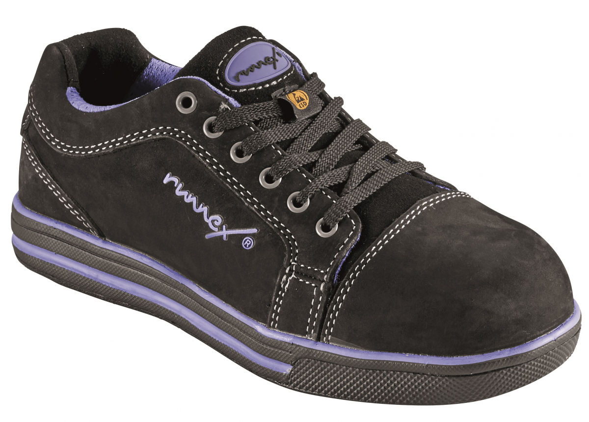 BIG-ruNNex-S3-Damen-Sicherheitshalbschuhe, GirlStar, schwarz/violett