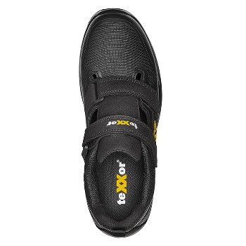 teXXor® S1PS-Sicherheitsklettsandalen, Schwarz/gelb
