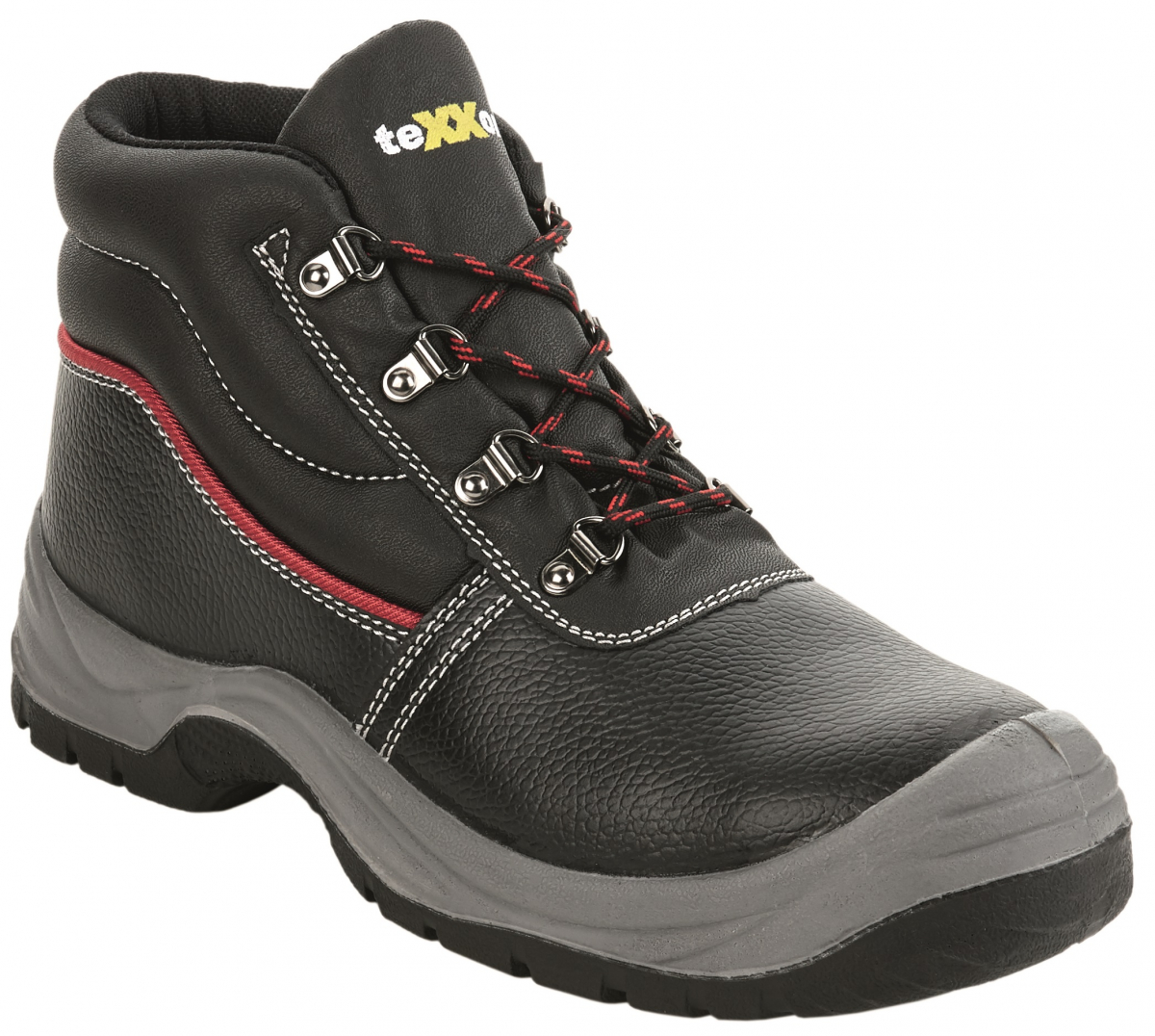 BIG-TEXXOR-S3-Sicherheitsschnürstiefel, Le Mans, schwarz/rot