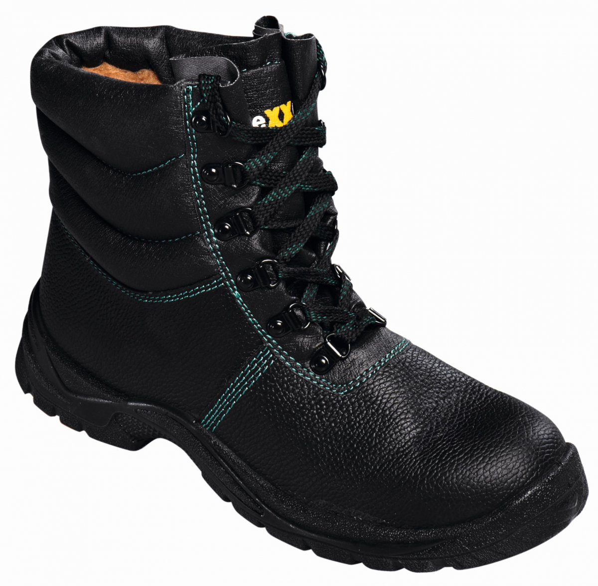 BIG-TEXXOR-S3-Winter-Sicherheitsschnürstiefel, Ranger, schwarz/grün