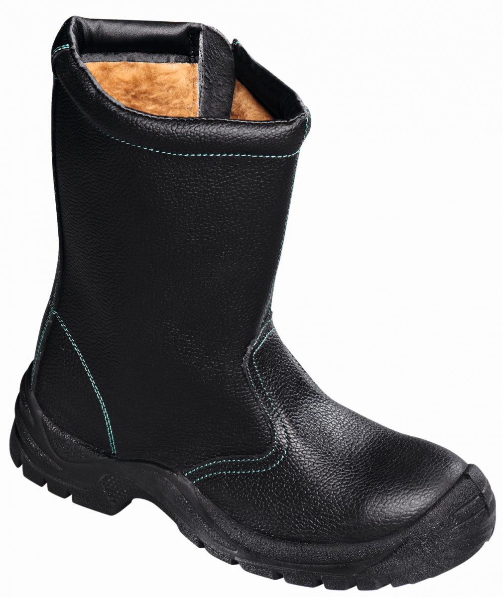 BIG-TEXXOR-S3-Winter-Sicherheitsstiefel, Zipper, schwarz/grün