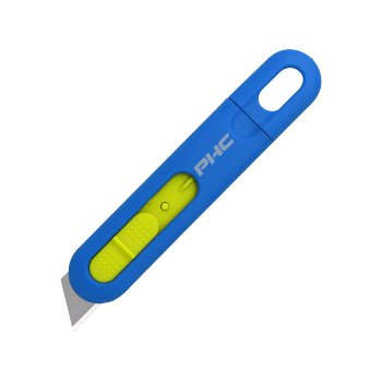 BIG- Pacific Handy Cutter, Auto- Retract Volo, Einweg-Sicherheitsmesser, Farbe: blau/ grün
