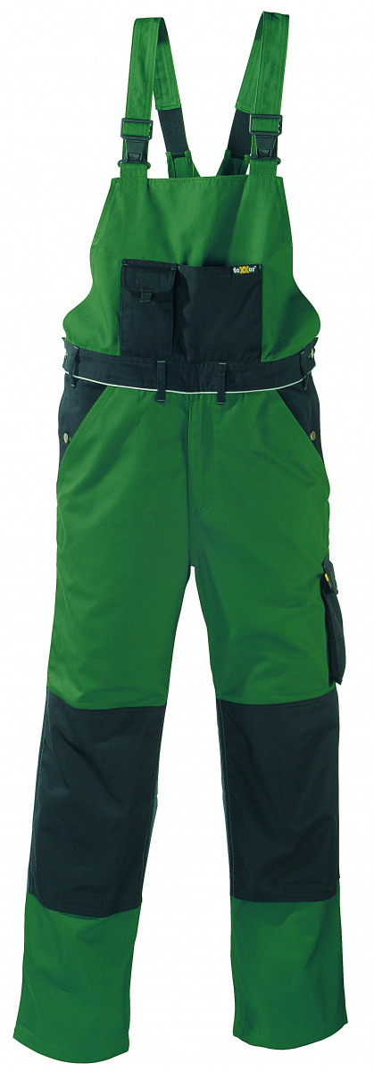 BIG-TEXXOR-Canvas-Latzhose, Amazonas, 320g/m², grün/schwarz