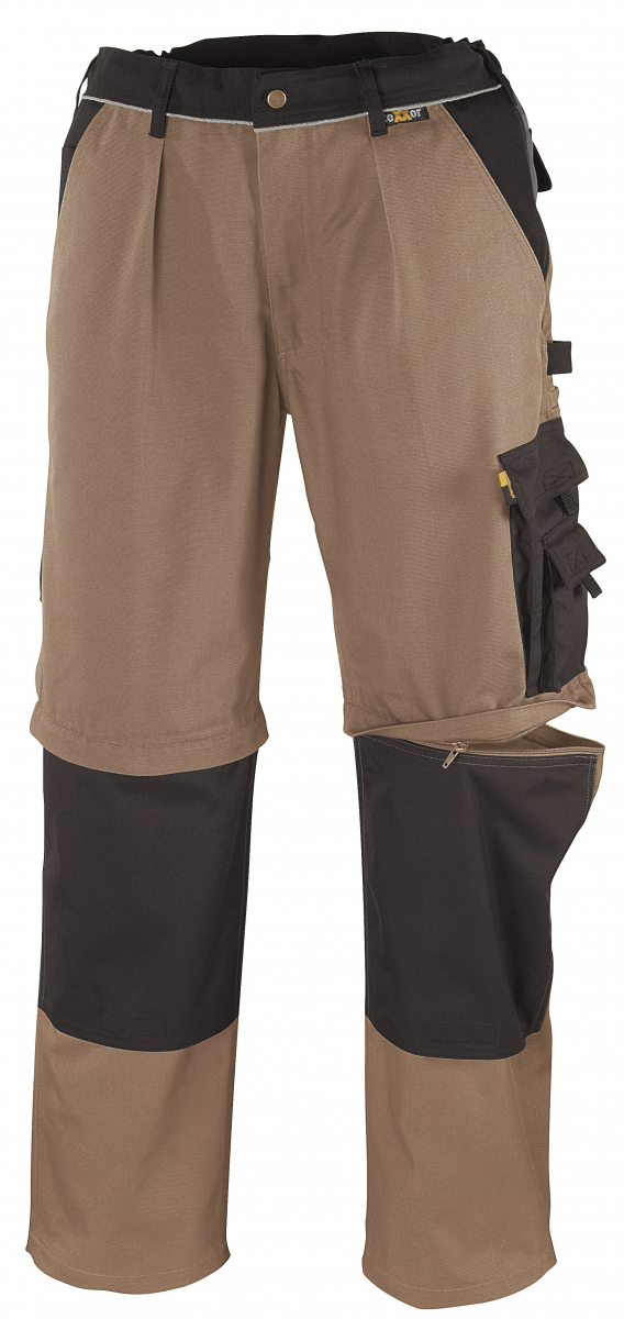 BIG-TEXXOR-Canvas-2-in-1-Bundhose, Arbeitshose, Tobago, 320g/m², khaki/schwarz