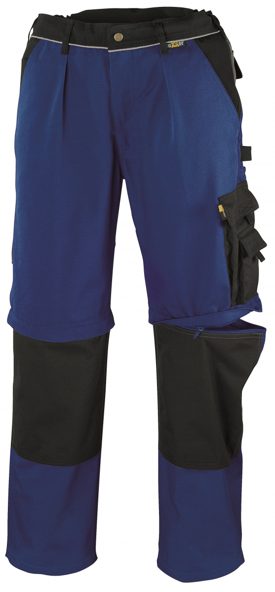 BIG-TEXXOR-Canvas-2-in-1-Bundhose, Arbeitshose, Tobago, 320g/m², kornblau/schwarz