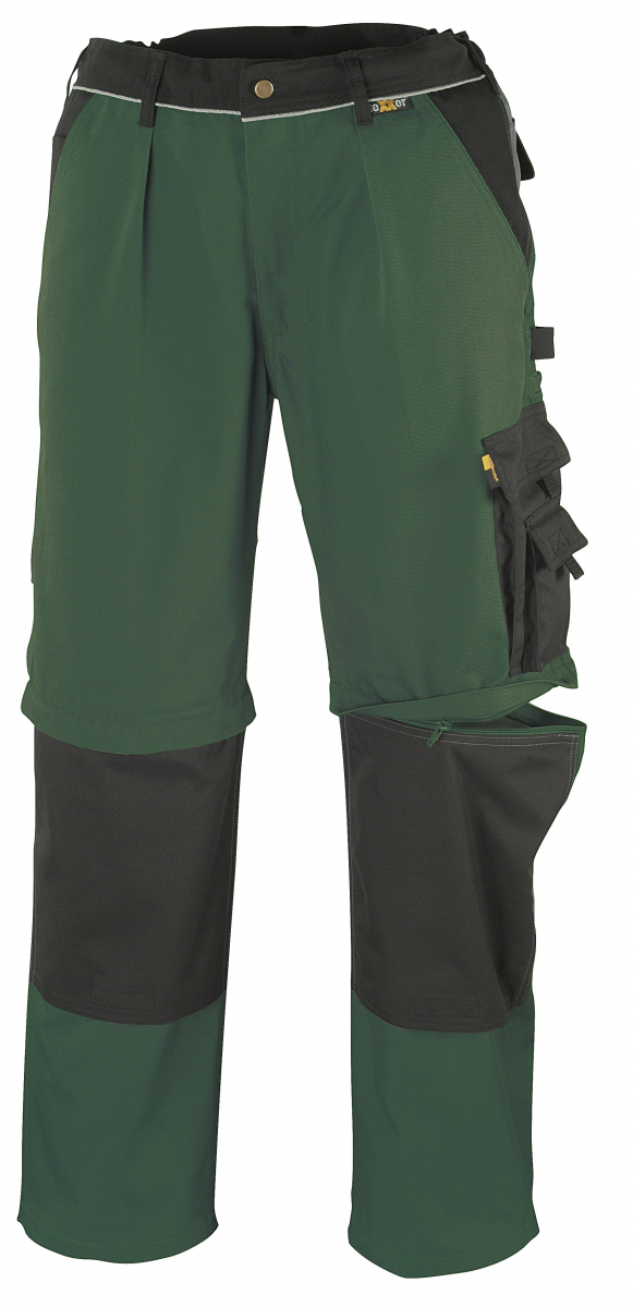 BIG-TEXXOR-Canvas-2-in-1-Bundhose, Arbeitshose, Tobago, 320g/m², grün/schwarz