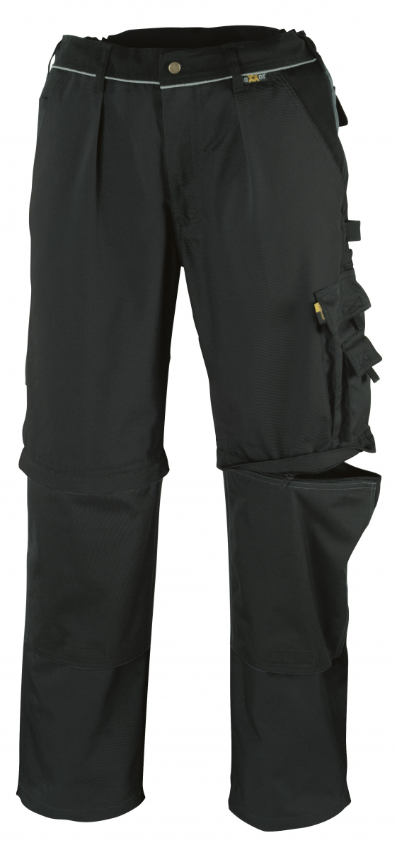 BIG-TEXXOR-Canvas-2-in-1-Bundhose, Arbeitshose, Tobago, 320g/m, schwarz/schwarz