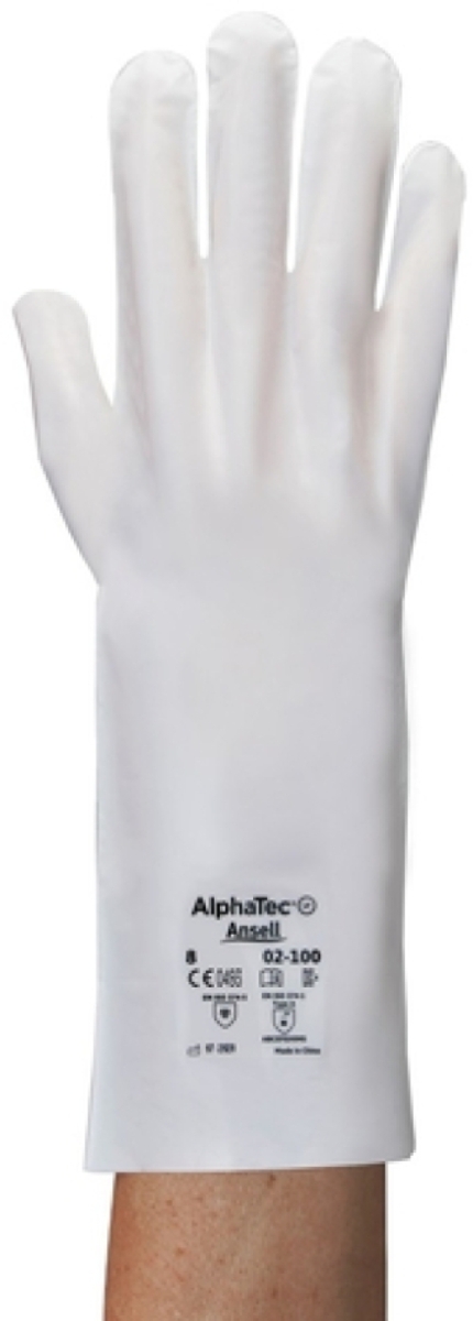 ANSELL-BARRIER, Chemikalienschutz-Handschuhe, Arbeitshandschuhe, 02-100, weiss