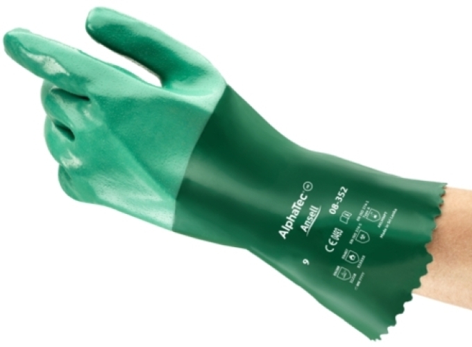 ANSELL-SCORPIO, 30 cm, 08-352, Neopren-Handschuhe, Arbeitshandschuhe, grün