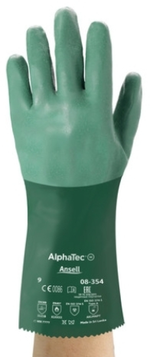 ANSELL-SCORPIO, 35 cm, 08-354, Neopren-Handschuhe, Arbeitshandschuhe, grün