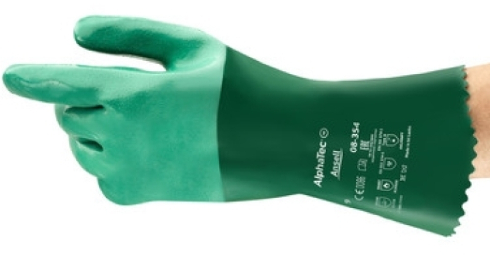 ANSELL-SCORPIO, 35 cm, 08-354, Neopren-Handschuhe, Arbeitshandschuhe, grün