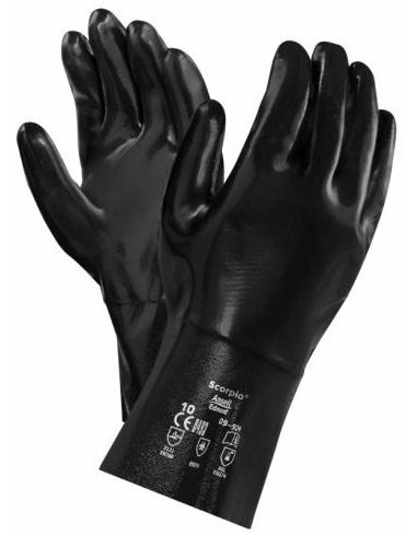 ANSELL-NEOPRENE-ARBEITSHANDSCHUHE, ALPHA-TEC, 30,5 cm, 09-022, schwarz