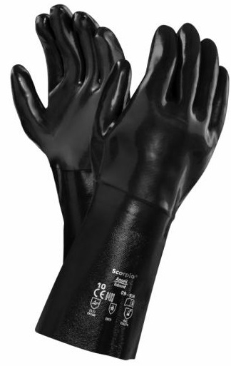 ANSELL-NEOPRENE-ARBEITSHANDSCHUHE, NEOX, 35,5 cm, 09-924, schwarz