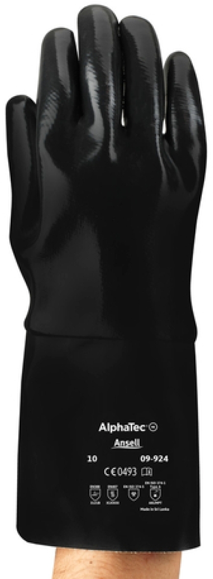 ANSELL-NEOX, 35,5 cm, 09-924, Neopren-Handschuhe, Arbeitshandschuhe, schwarz