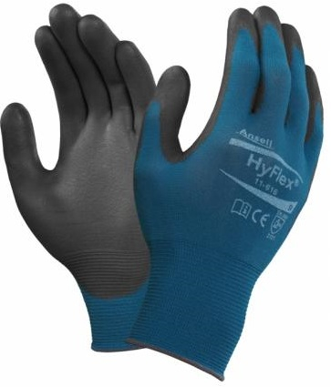 ANSELL-ARBEITSHANDSCHUHE, HYFLEX, 11-618, hellblau/schwarz