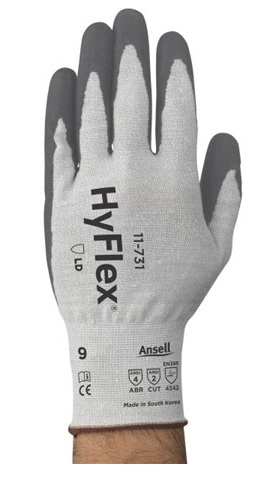 ANSELL-ARBEITSHANDSCHUHE, HYFLEX, 11-731, grau