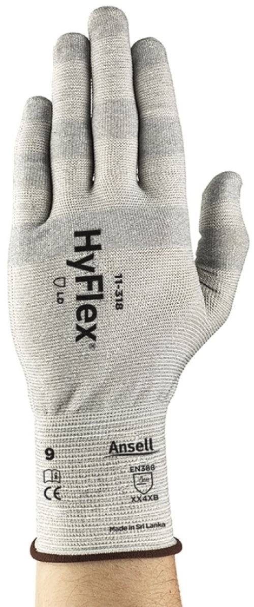 ANSELL-HYFLEX, 11-318, Arbeitshandschuhe, grau