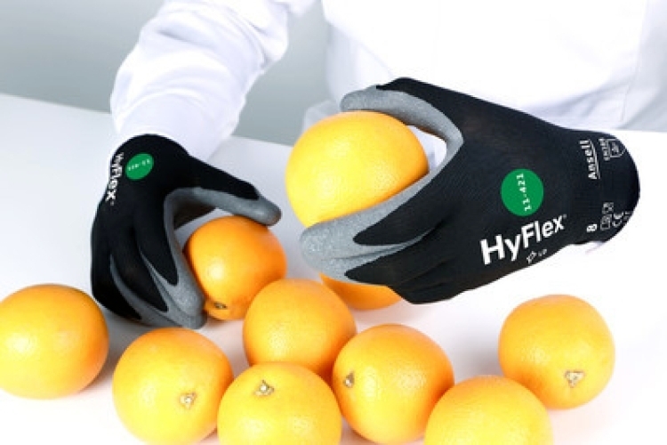 ANSELL-Arbeitshandschuhe, HYFLEX, 11-421, grau/schwarz