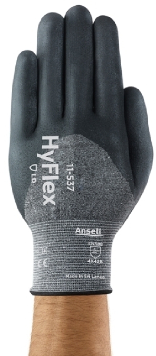 ANSELL-Arbeitshandschuhe, HYFLEX, 11-537, grau
