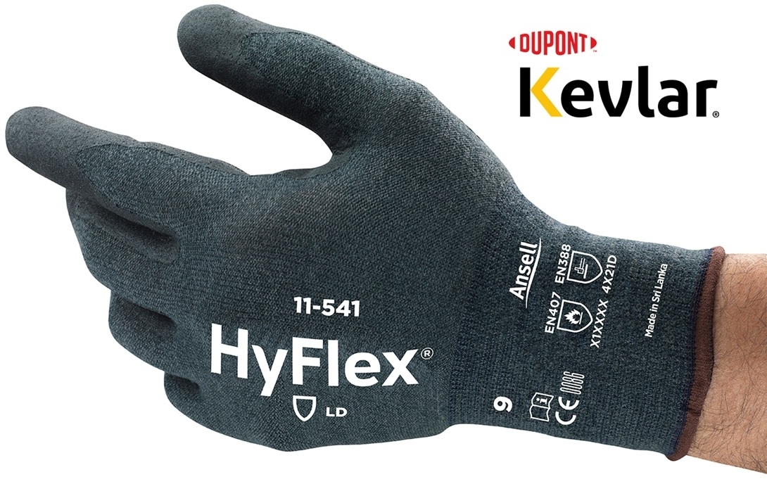 ANSELL-Arbeitshandschuhe, HYFLEX, 11-541, grau