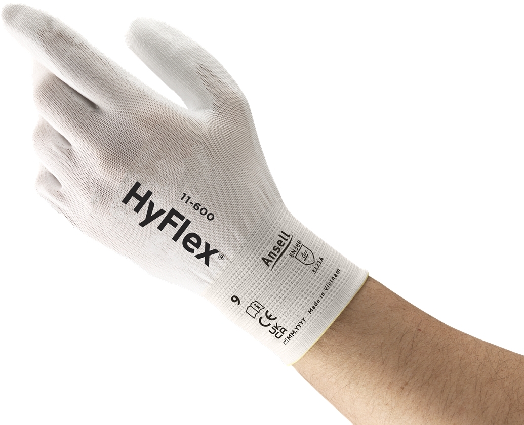 ANSELL-Arbeitshandschuhe, HYFLEX, 11-600, weiss