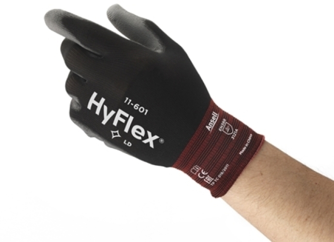 ANSELL-Arbeitshandschuhe, HYFLEX, 11-601, grau/schwarz