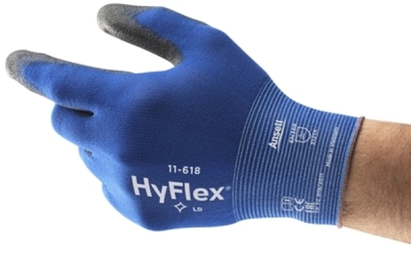 ANSELL-Arbeitshandschuhe, HYFLEX, 11-618, hellblau/schwarz