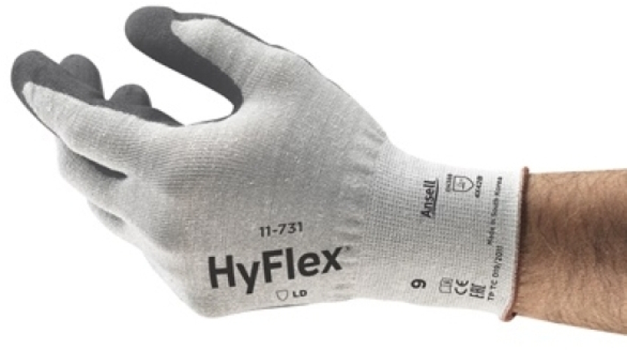 ANSELL-Arbeitshandschuhe, HYFLEX, 11-731, grau