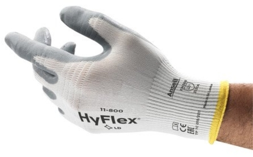 ANSELL-Workwear, Arbeitshandschuhe, HYFLEX, 11-800, weiss/grau, VE = 12 Paar