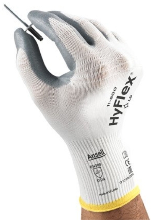 ANSELL-Workwear, Arbeitshandschuhe, HYFLEX, 11-800, weiss/grau, VE = 12 Paar