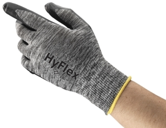 ANSELL-Arbeitshandschuhe, HYFLEX, 11-801, grau/schwarz