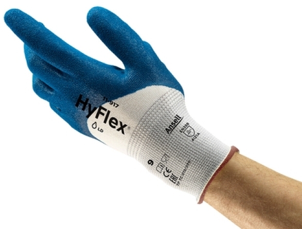 ANSELL-Arbeitshandschuhe, HYFLEX, 11-917, blau/weiss