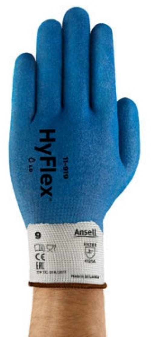 ANSELL-Arbeitshandschuhe, HYFLEX, 11-919, blau/weiss