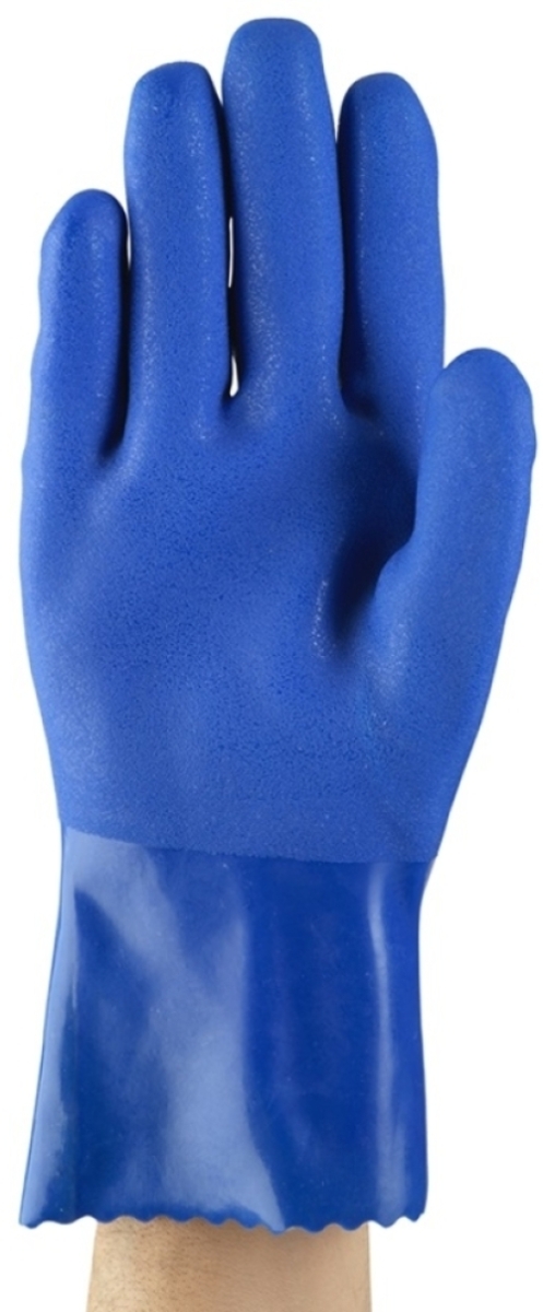 ANSELL-EGDE 14-662, Chemikalienschutz-Handschuhe, Arbeitshandschuhe, mit PVC-Beschichtung, blau