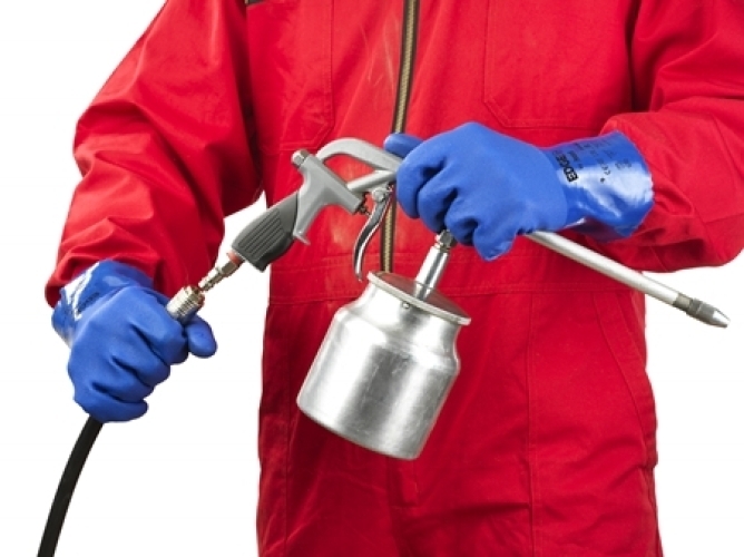 ANSELL-EGDE 14-662, Chemikalienschutz-Handschuhe, Arbeitshandschuhe, mit PVC-Beschichtung, blau