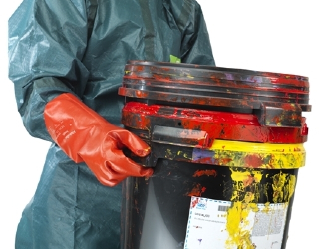 ANSELL-PVA, 15-554, Chemikalienschutz-Handschuhe, Arbeitshandschuhe, rot