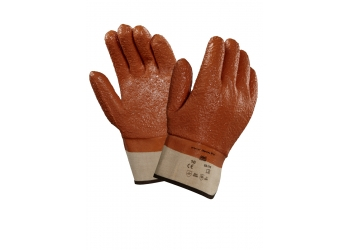 ANSELL-Workwear, PVC-Arbeitshandschuhe, "WINTER-MONKEY GRIP", 23-173, rotbraun, VE = 12 Paar