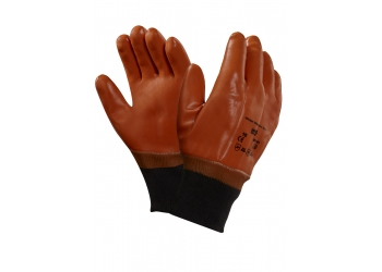 ANSELL-Workwear, PVC-Arbeitshandschuhe, "Winter-Monkey-Grip", 23-191, rotbraun, VE = 12 Paar