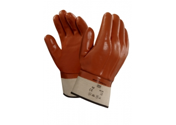 ANSELL-PVC-ARBEITSHANDSCHUHE, WINTER-MONKEY GRIP, 23-193, rotbraun