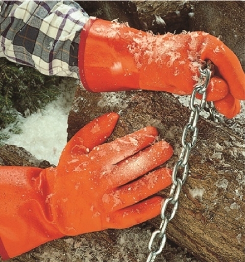 ANSELL-Winter-Handschuhe, Arbeitshandschuhe, POLAR GRIP, 23-700, signalorange