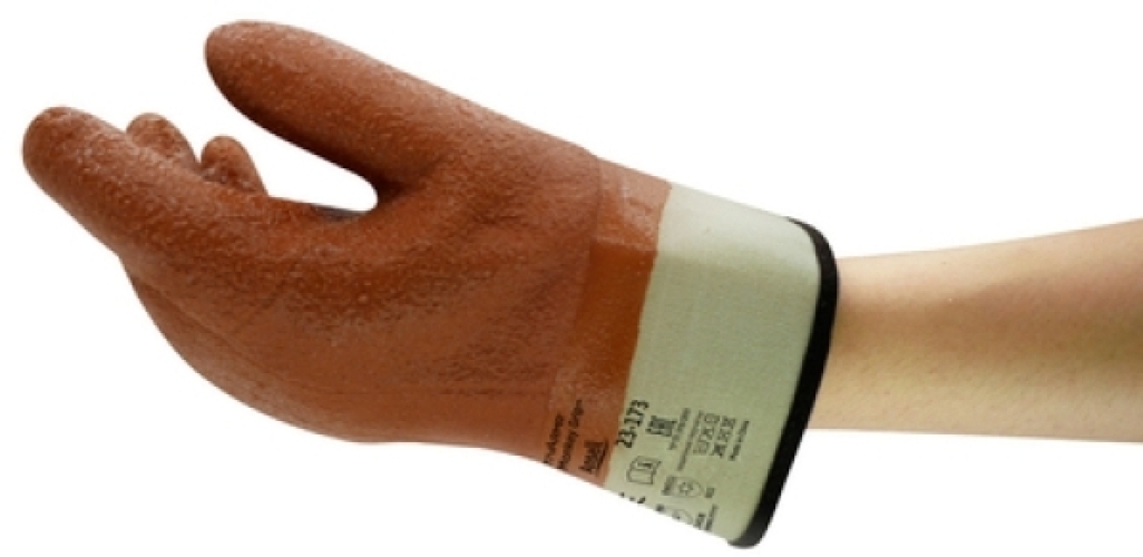ANSELL-PVC-Arbeitshandschuhe, WINTER-MONKEY GRIP, 23-173, rotbraun