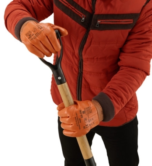 ANSELL-PVC-Winter-Handschuhe, Arbeitshandschuhe, WINTER-MONKEY GRIP, 23-191, rotbraun