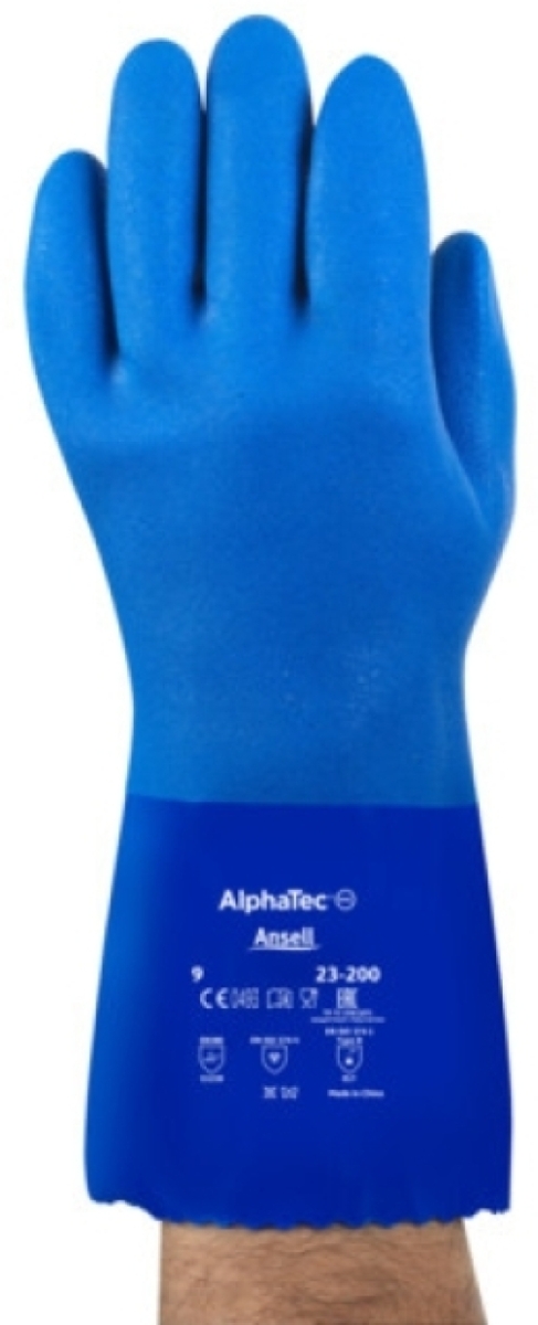 ANSELL-PVC-Handschuhe, Arbeitshandschuhe, ERSATOUCH, 23-200, blau