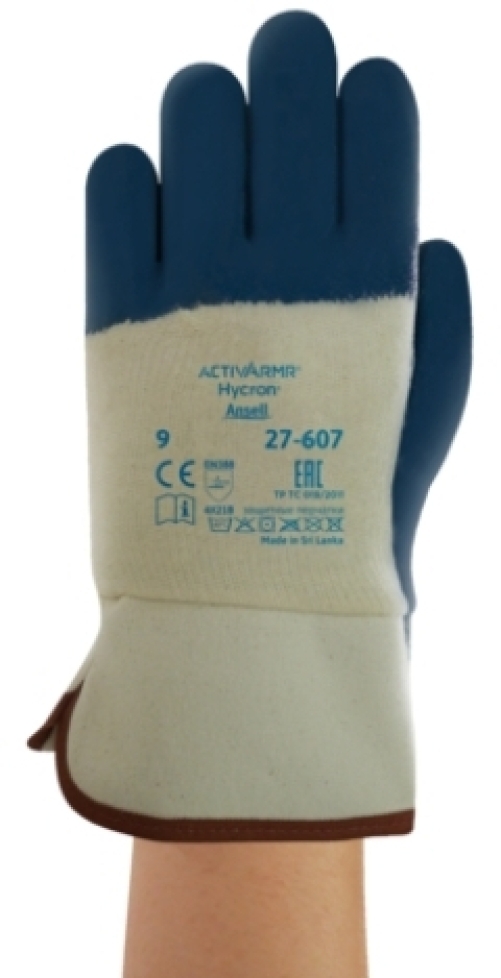 ANSELL-NITRIL-HANDSCHUHE, Arbeitshandschuhe, HYCRON, 27-607, blau