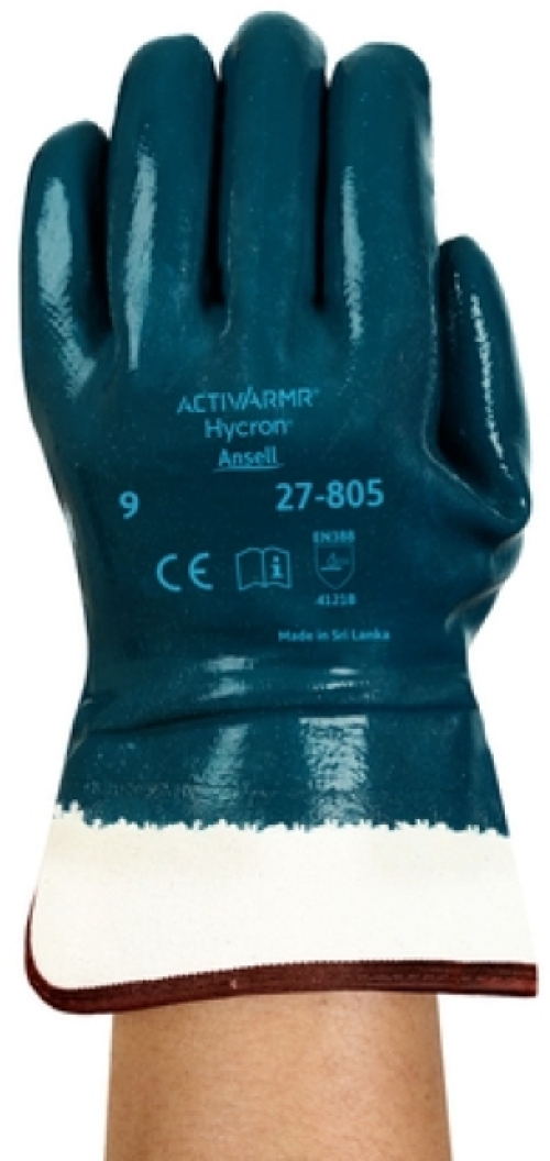 ANSELL-NITRIL-HANDSCHUHE, Arbeitshandschuhe, HYCRON, 27-805, blau